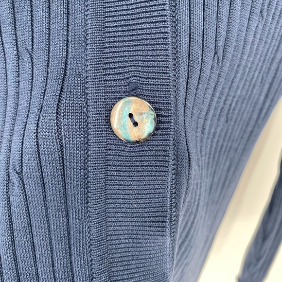 Gallant 100% silk botton up sweater - Picture 2 of 8